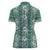 Hawaii Vintage Green Hibiscus Tapa Pattern Women Polo Shirt