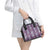 Hawaii Vintage Violet Hibiscus Tapa Pattern Shoulder Handbag