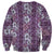 Hawaii Vintage Violet Hibiscus Tapa Pattern Sweatshirt