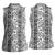 Hawaii Vintage Gray Hibiscus Tapa Pattern Women Sleeveless Polo Shirt