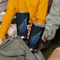 Aotearoa New Zealand Tumbler Cup Koru Fern Blue Gradient