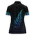 Aotearoa New Zealand Women Polo Shirt Koru Fern Blue Gradient