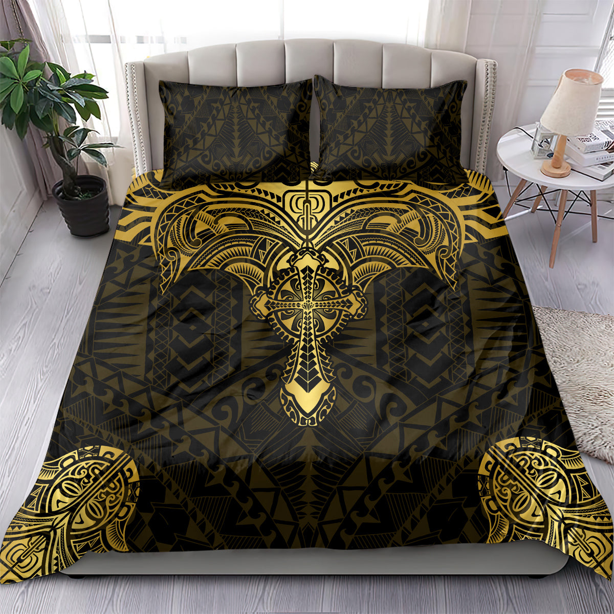 Polynesia Bedding Set With Christian Cross LT05 - Polynesian Pride