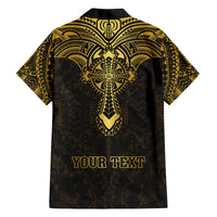 Personalized Polynesia Family Matching Tank Maxi Dress and Hawaiian Shirt With Christian Cross LT05 - Polynesian Pride