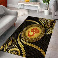 Polynesia Area Rug With Hindu Om Symbol LT05 - Polynesian Pride