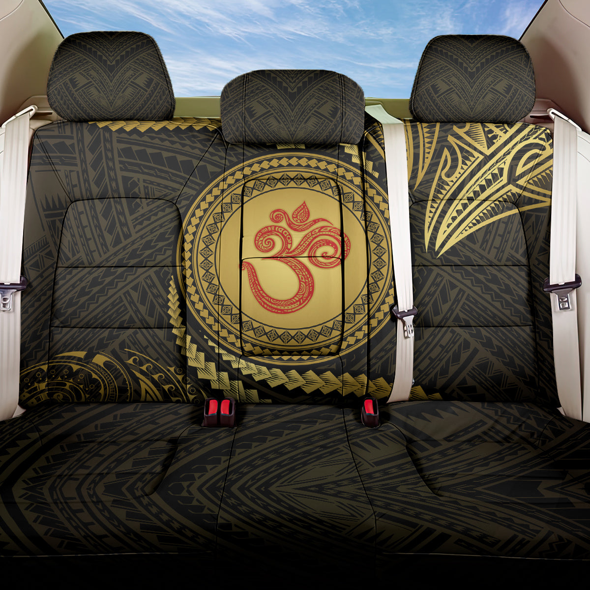 Back Car Seat Cover With Hindu Om Symbol
