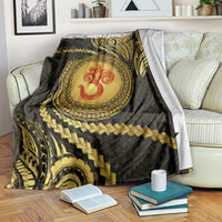 Polynesia Blanket With Hindu Om Symbol LT05 - Polynesian Pride