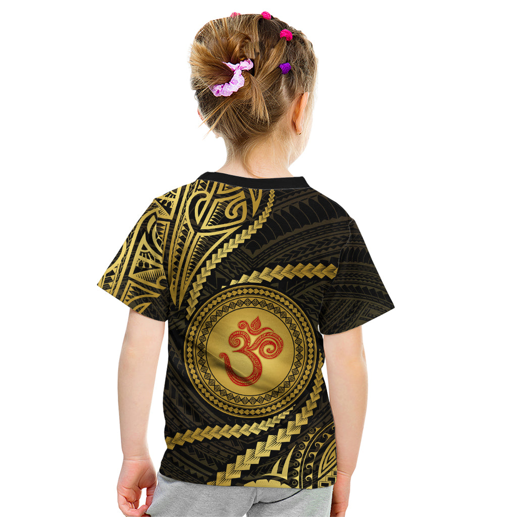 Polynesia Kid T Shirt With Hindu Om Symbol LT05 - Polynesian Pride