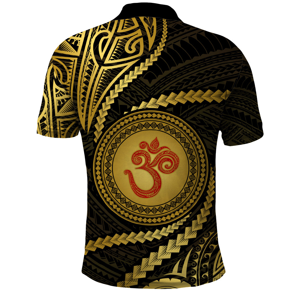 Polynesia Polo Shirt With Hindu Om Symbol LT05 - Polynesian Pride