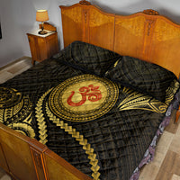 Polynesia Quilt Bed Set With Hindu Om Symbol LT05 - Polynesian Pride