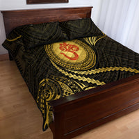 Polynesia Quilt Bed Set With Hindu Om Symbol LT05 - Polynesian Pride