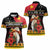 Papua New Guinea Christmas Women Polo Shirt Bird Of Paradise Hamamas Krismas