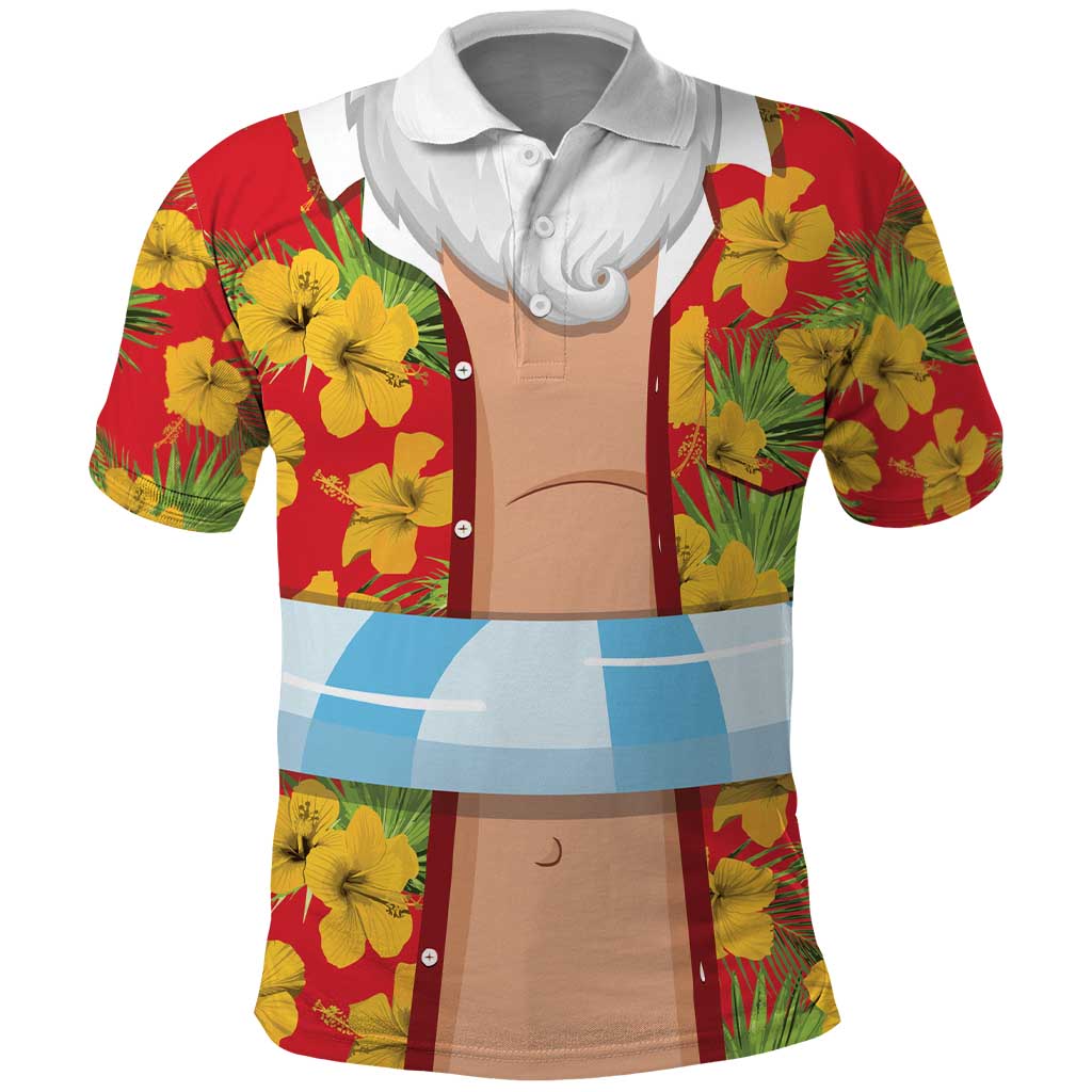 Polynesia Santa Claus Costume Polo Shirt Tropical Vibe