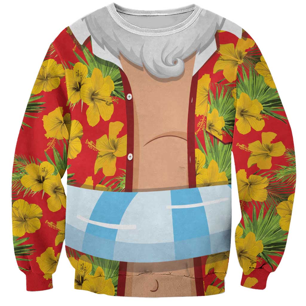 Polynesia Santa Claus Costume Sweatshirt Tropical Vibe