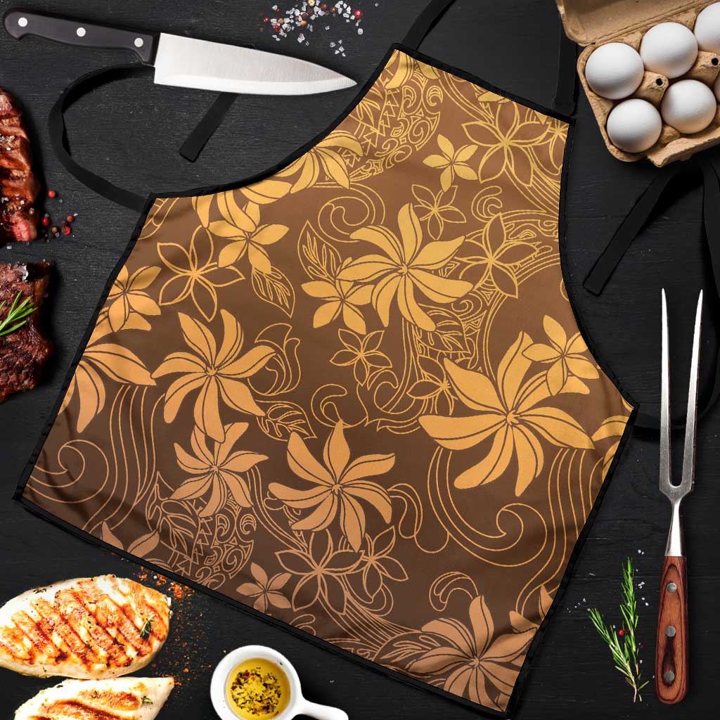 Tiare Tahiti Apron Brown Polynesia Motifs - Polynesian Pride