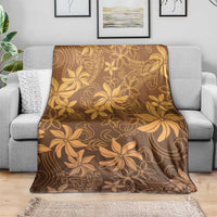 Tiare Tahiti Blanket Brown Polynesia Motifs - Polynesian Pride