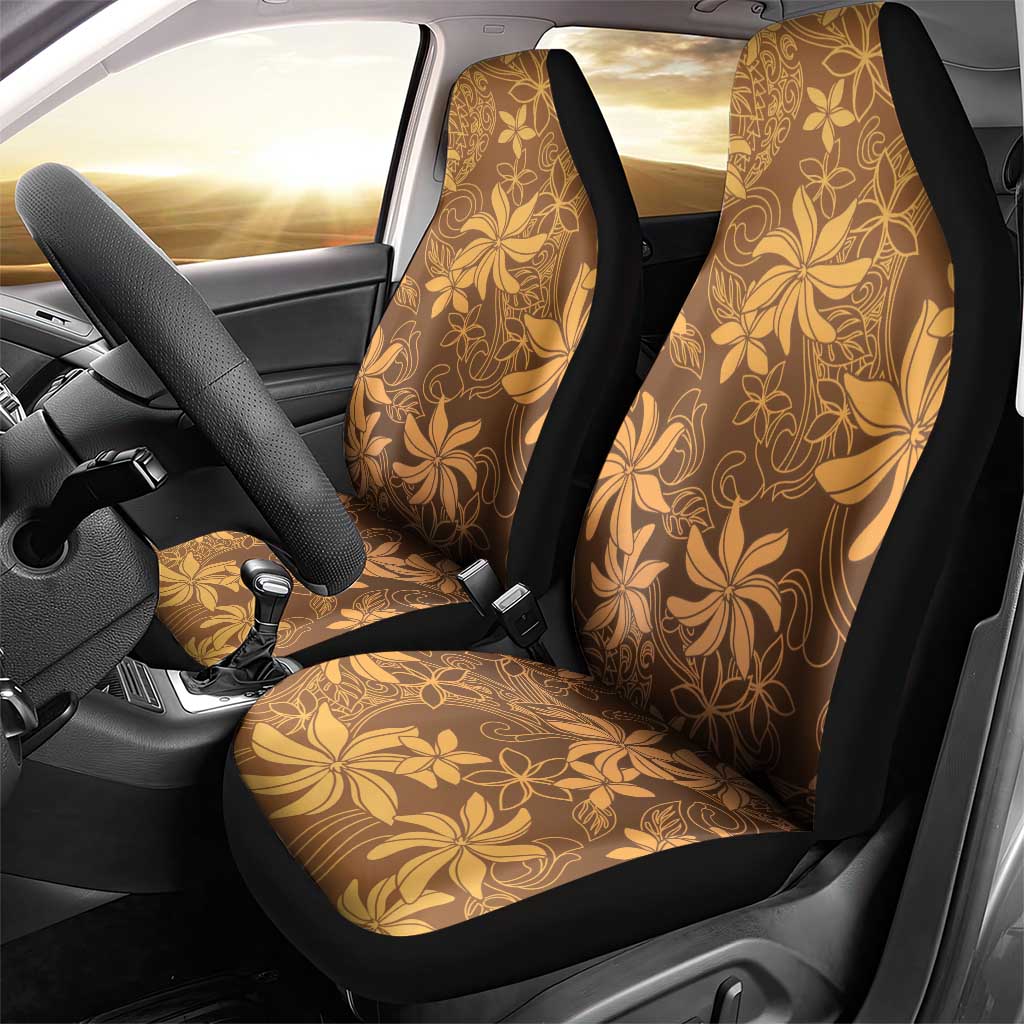 Tiare Tahiti Car Seat Cover Brown Polynesia Motifs LT05 - Polynesian Pride