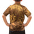 Tiare Tahiti Family Matching Off Shoulder Maxi Dress and Hawaiian Shirt Brown Polynesia Motifs - Polynesian Pride