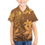 Tiare Tahiti Family Matching Off Shoulder Maxi Dress and Hawaiian Shirt Brown Polynesia Motifs - Polynesian Pride