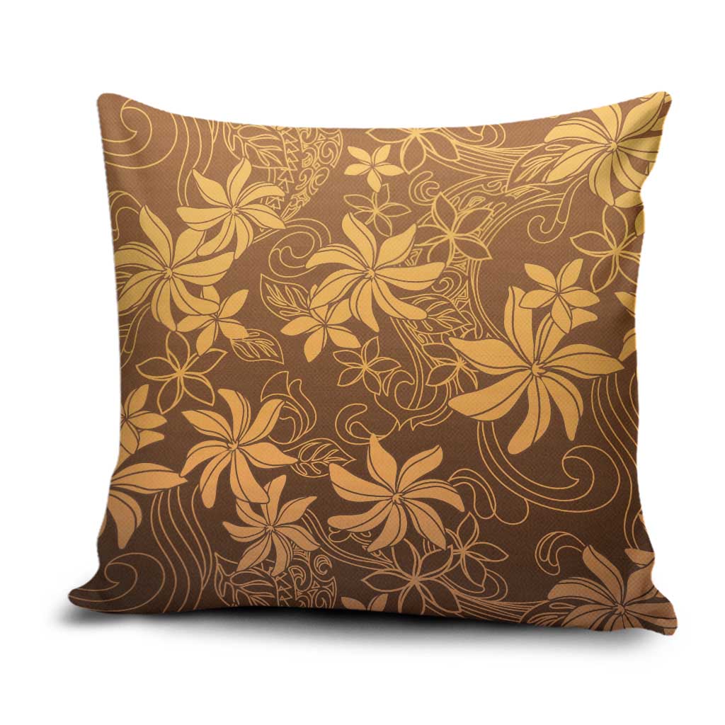 Tiare Tahiti Pillow Cover Brown Polynesia Motifs - Polynesian Pride