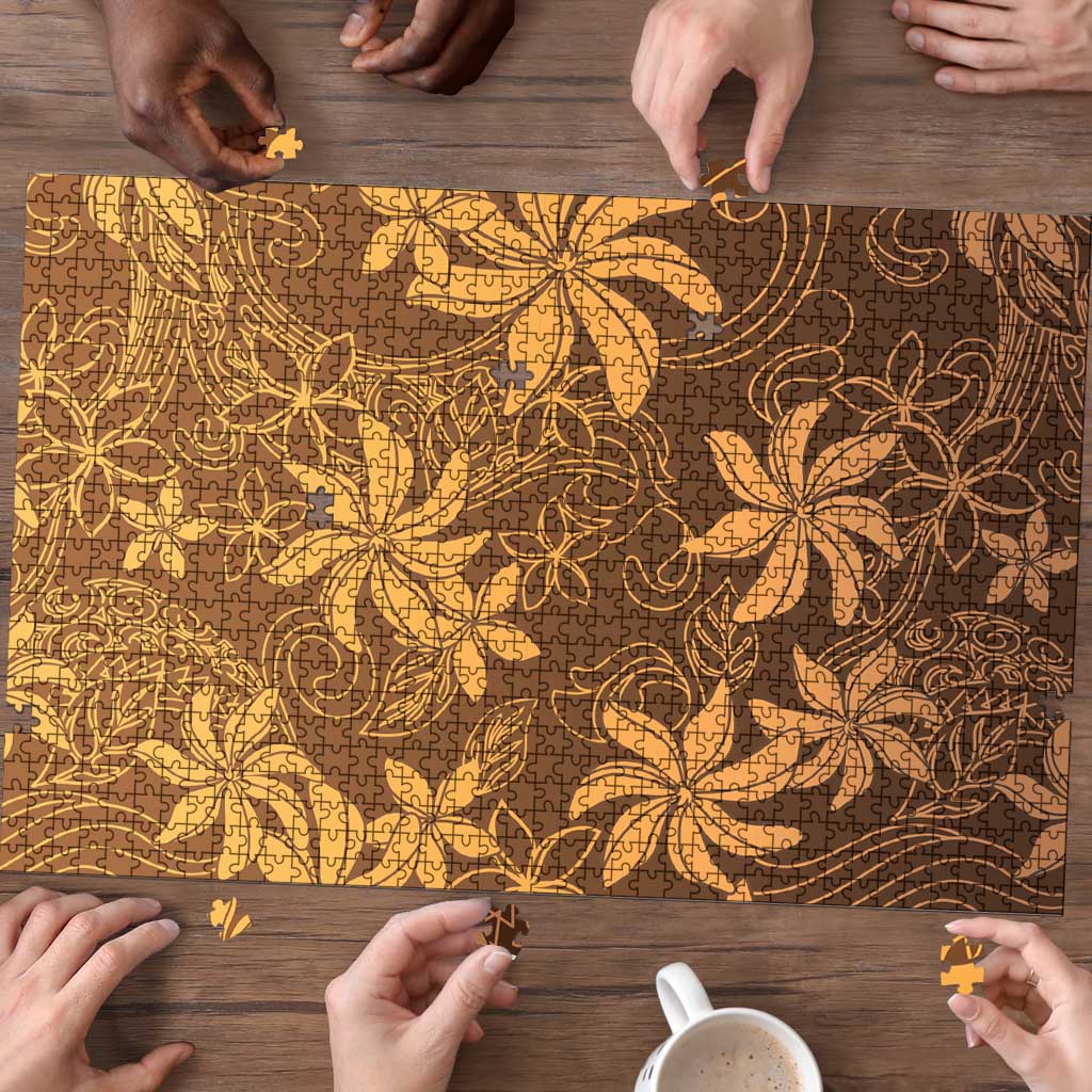 Tiare Tahiti Puzzle Brown Polynesia Motifs - Polynesian Pride