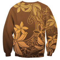 Tiare Tahiti Sweatshirt Brown Polynesia Motifs - Polynesian Pride