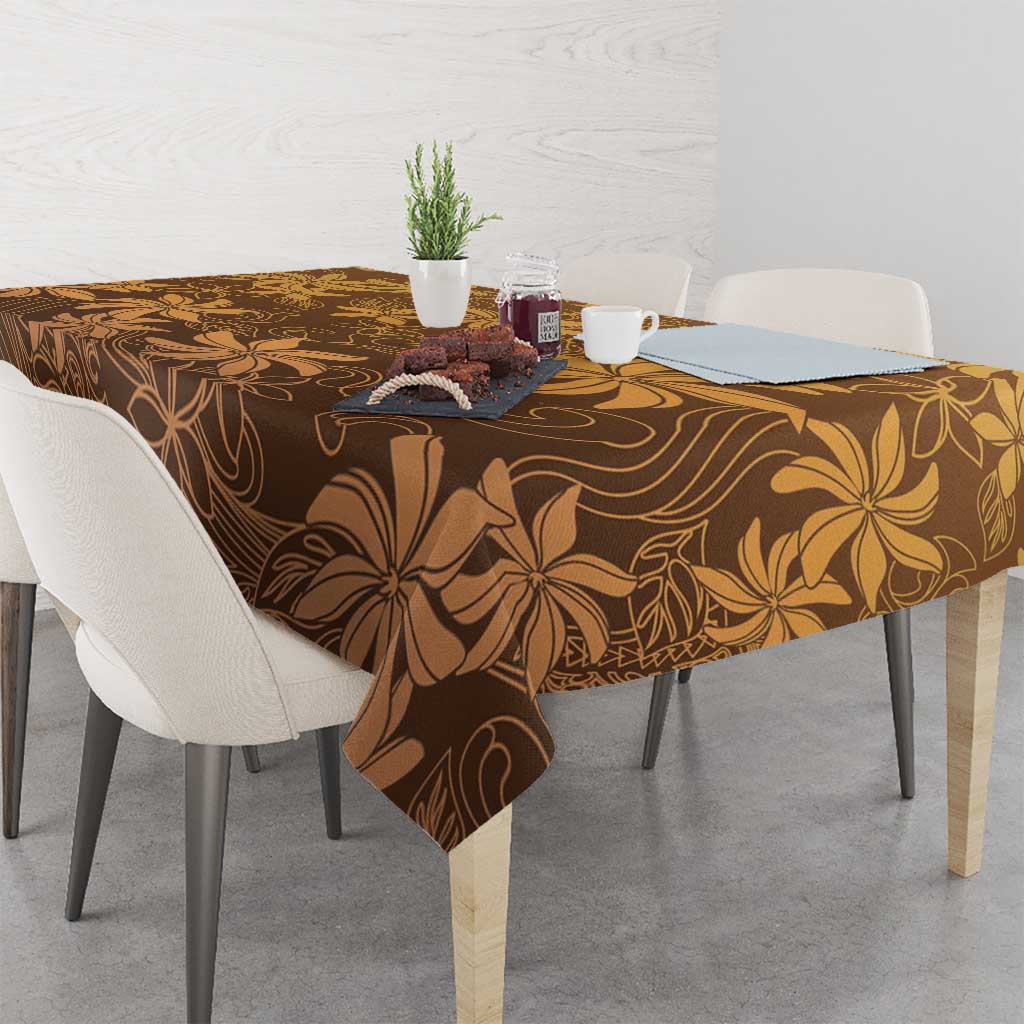 Tiare Tahiti Tablecloth Brown Polynesia Motifs - Polynesian Pride