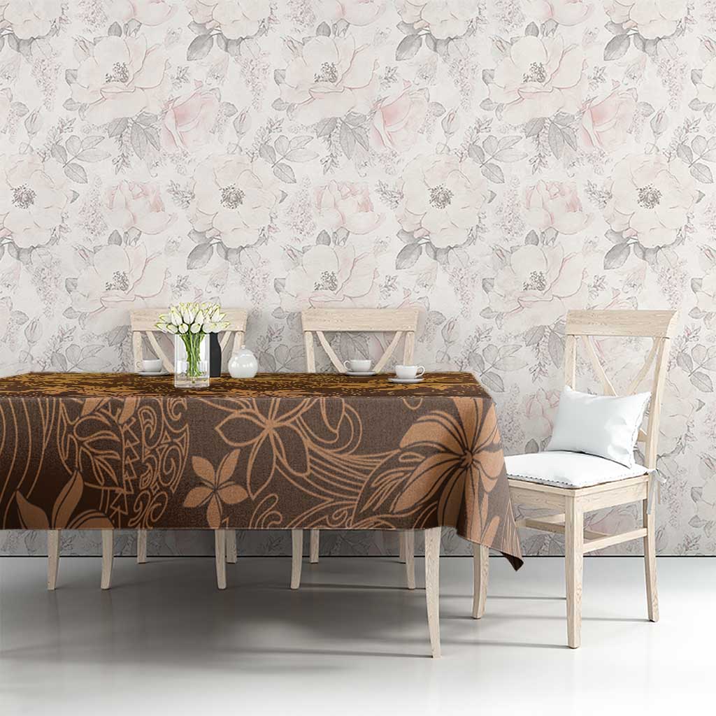 Tiare Tahiti Tablecloth Brown Polynesia Motifs - Polynesian Pride