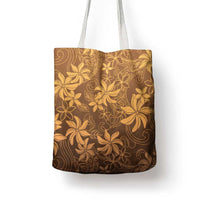 Tiare Tahiti Tote Bag Brown Polynesia Motifs - Polynesian Pride
