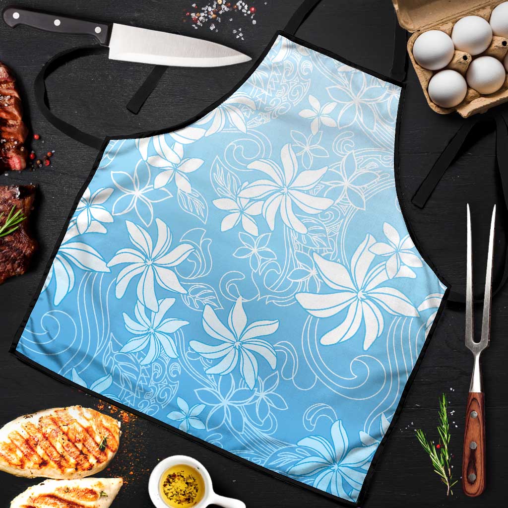 Tiare Tahiti Apron Blue Polynesia Motifs - Polynesian Pride