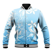 Tiare Tahiti Baseball Jacket Blue Polynesia Motifs - Polynesian Pride