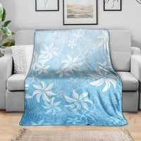 Tiare Tahiti Blanket Blue Polynesia Motifs - Polynesian Pride