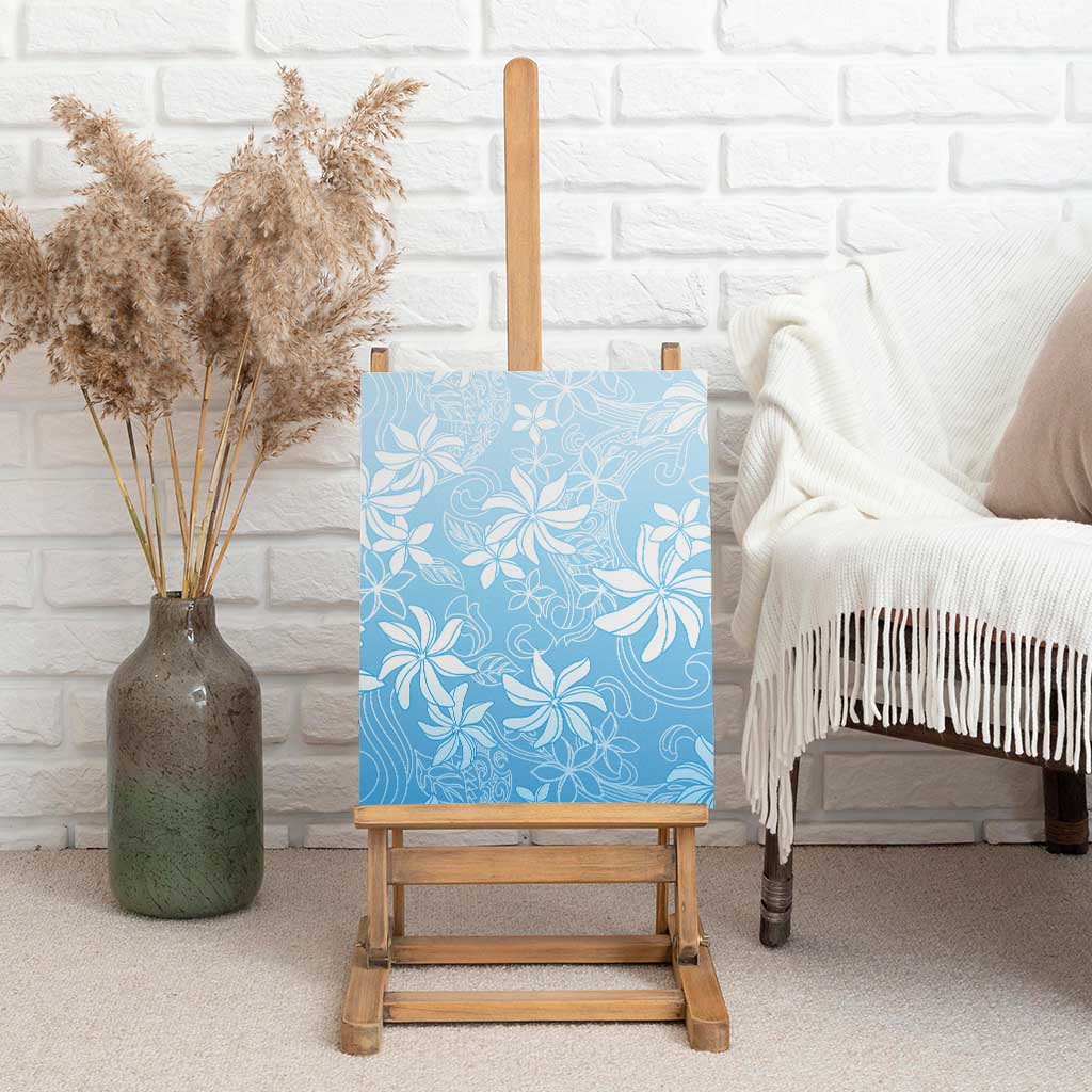 Tiare Tahiti Canvas Wall Art Blue Polynesia Motifs LT05 - Polynesian Pride