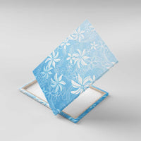 Tiare Tahiti Canvas Wall Art Blue Polynesia Motifs LT05 With Frame Blue - Polynesian Pride