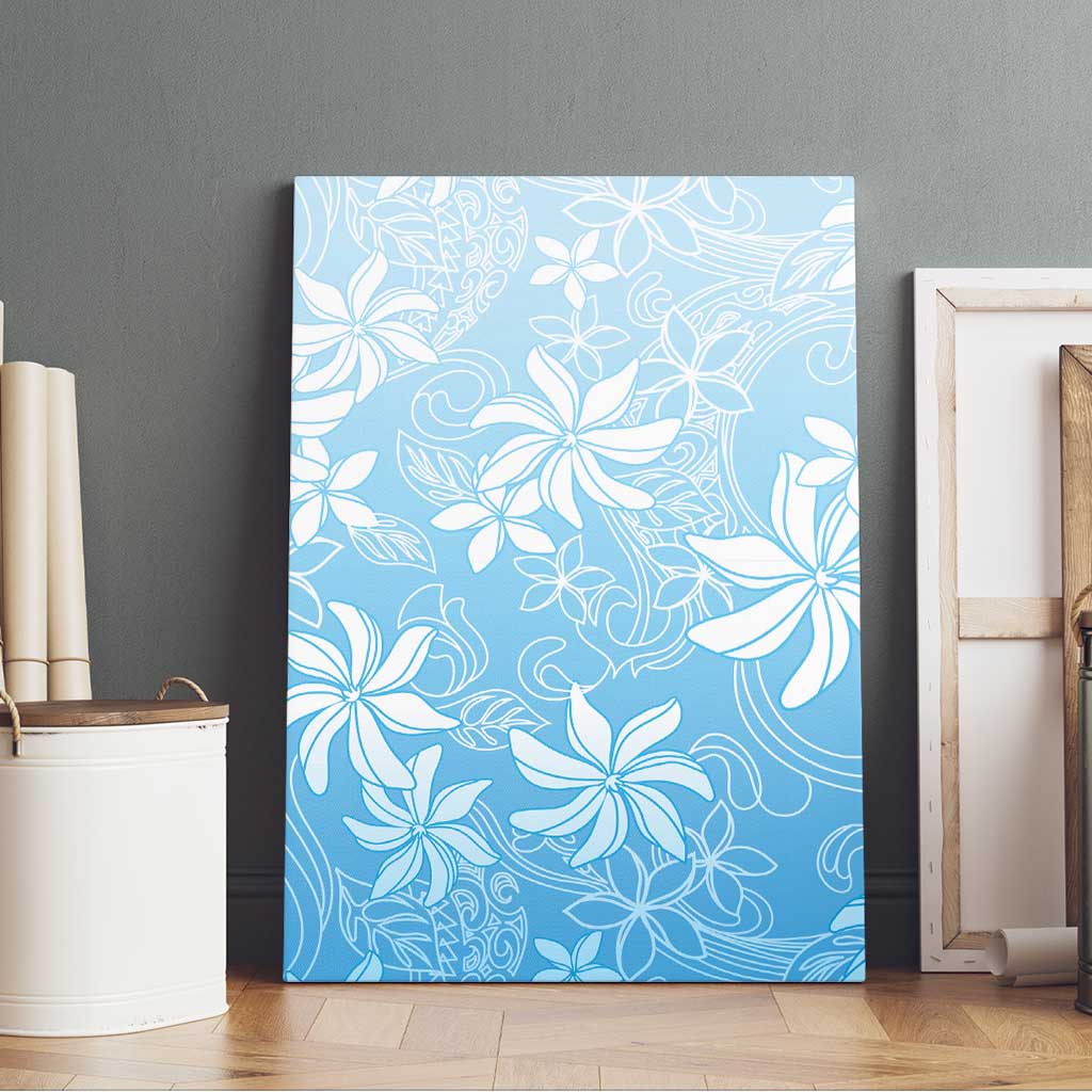 Tiare Tahiti Canvas Wall Art Blue Polynesia Motifs LT05 - Polynesian Pride