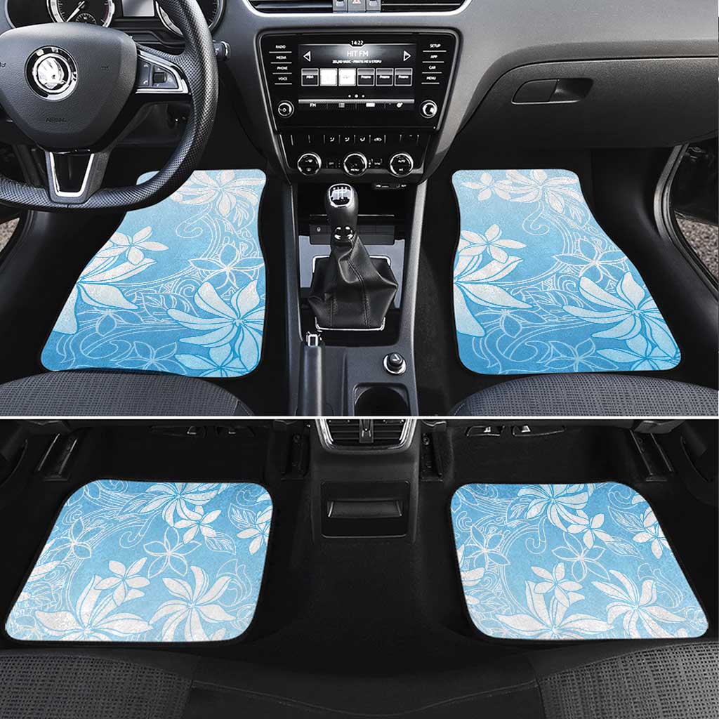 Tiare Tahiti Car Mats Blue Polynesia Motifs LT05 Set 4pcs Blue - Polynesian Pride