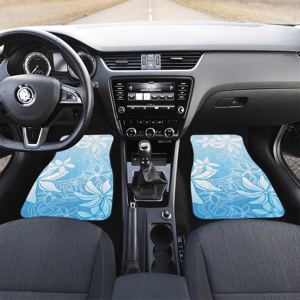 Tiare Tahiti Car Mats Blue Polynesia Motifs - Polynesian Pride