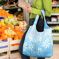 Tiare Tahiti Grocery Bag Blue Polynesia Motifs - Polynesian Pride