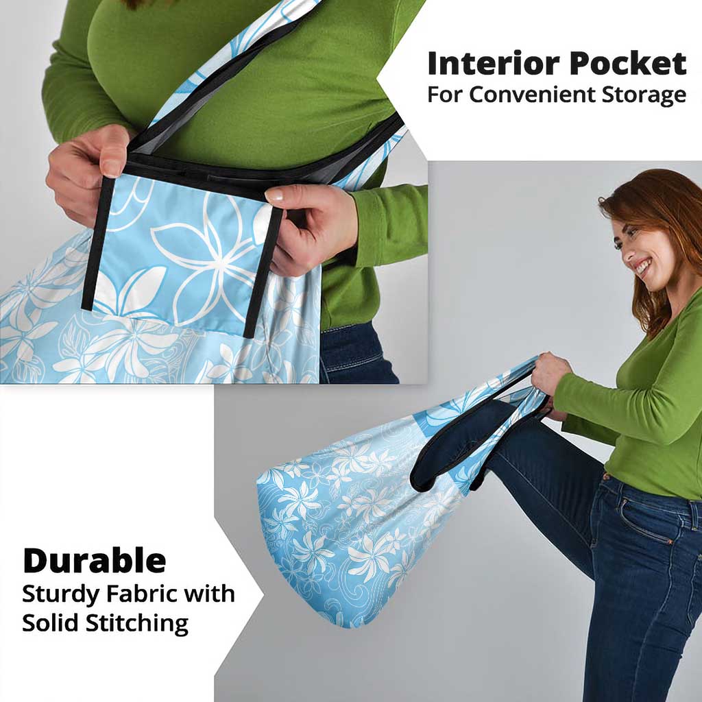 Tiare Tahiti Grocery Bag Blue Polynesia Motifs - Polynesian Pride