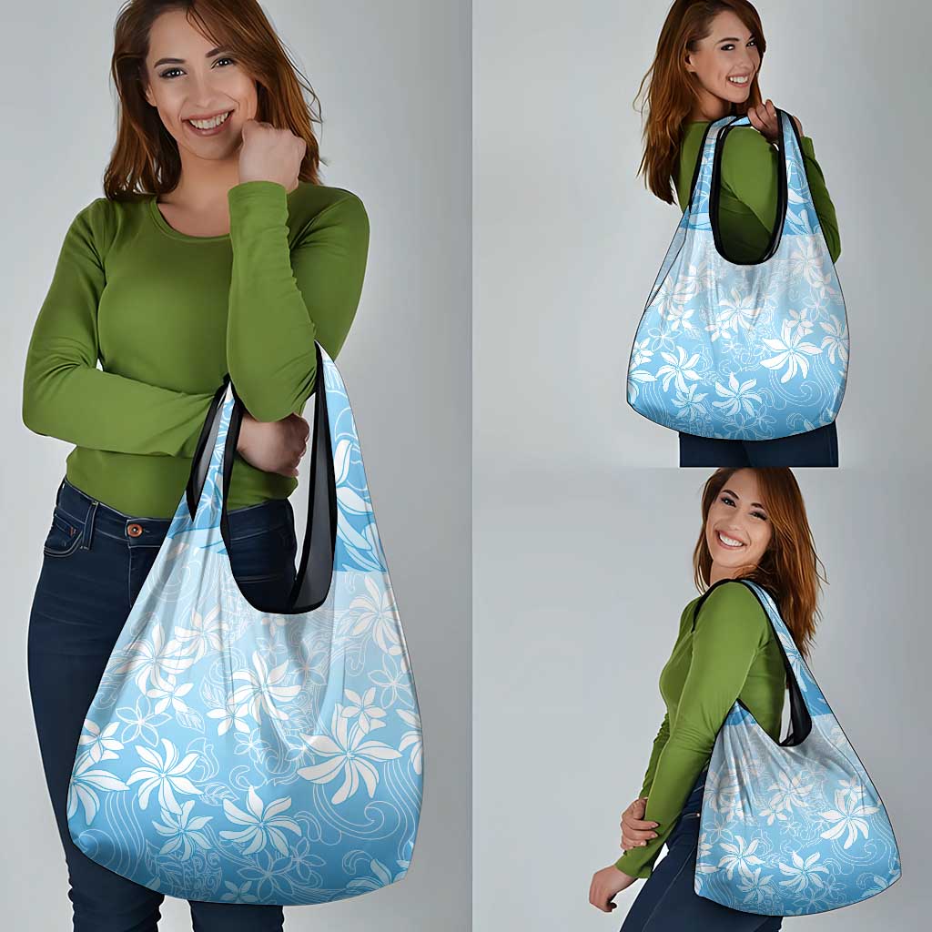 Tiare Tahiti Grocery Bag Blue Polynesia Motifs - Polynesian Pride