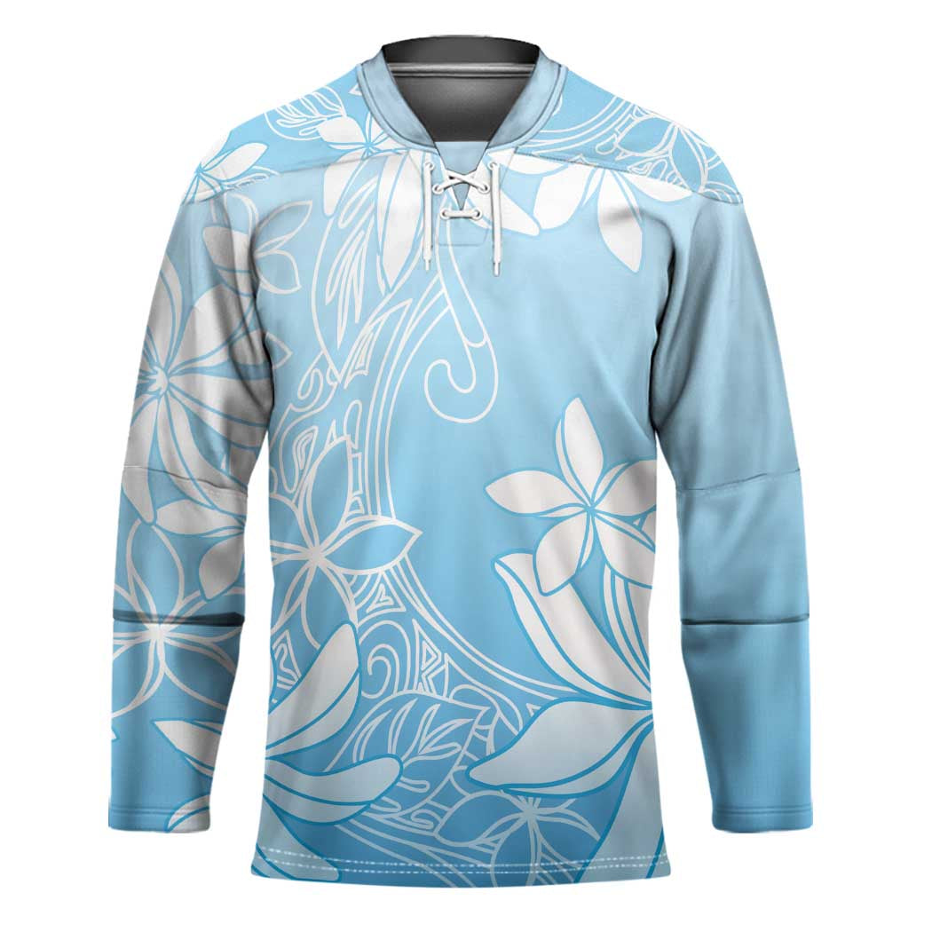 Tiare Tahiti Hockey Jersey Blue Polynesia Motifs LT05 Unisex Blue - Polynesian Pride