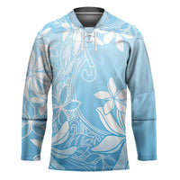 Tiare Tahiti Hockey Jersey Blue Polynesia Motifs - Polynesian Pride