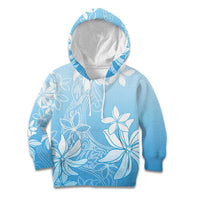 Tiare Tahiti Kid Hoodie Blue Polynesia Motifs - Polynesian Pride