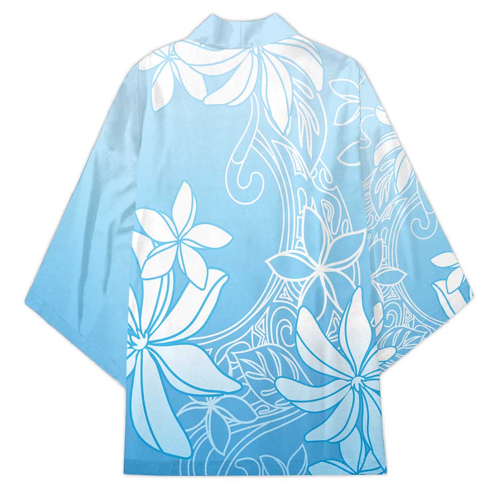 Tiare Tahiti Kimono Blue Polynesia Motifs - Polynesian Pride