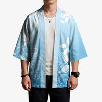Tiare Tahiti Kimono Blue Polynesia Motifs - Polynesian Pride