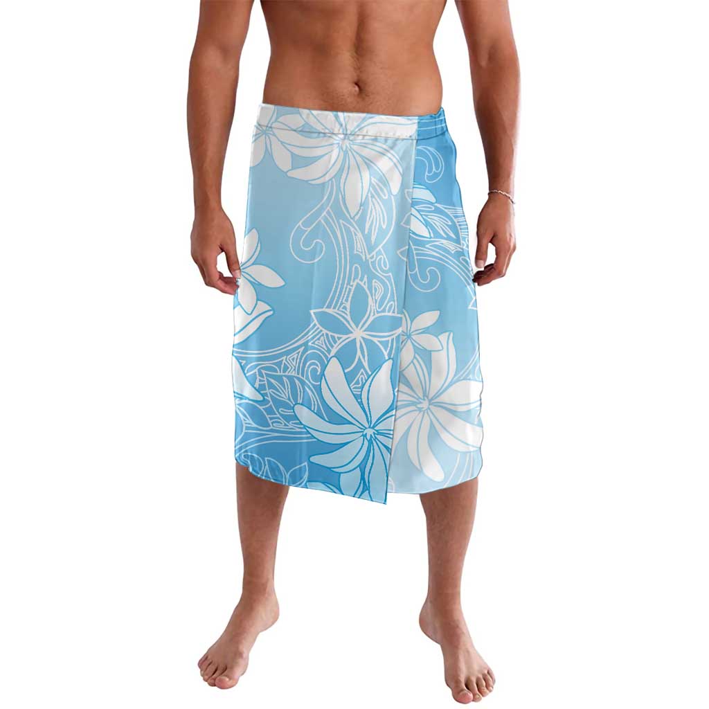 Tiare Tahiti Lavalava Blue Polynesia Motifs - Polynesian Pride