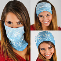 Tiare Tahiti Neck Gaiter Blue Polynesia Motifs - Polynesian Pride