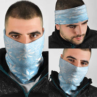 Tiare Tahiti Neck Gaiter Blue Polynesia Motifs - Polynesian Pride