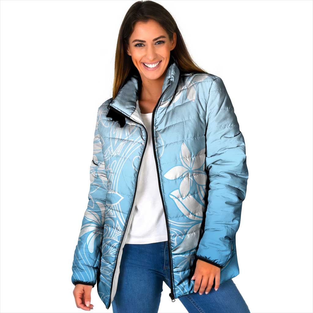 Tiare Tahiti Padded Jacket Blue Polynesia Motifs - Polynesian Pride