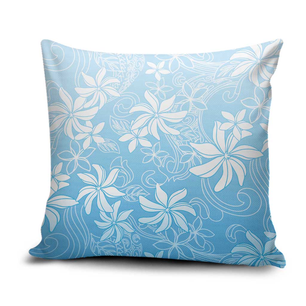Tiare Tahiti Pillow Cover Blue Polynesia Motifs - Polynesian Pride